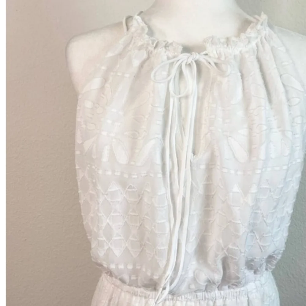 BETSEY JOHNSON BLOUSON WHITE MAXI DRESS NWT! - Picture 4 of 14